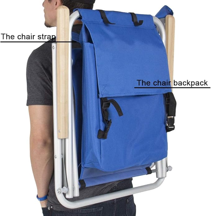 DUPOINT Portable Backpack Beach Chair Patio Folding Lightweight Camping Chairs Outdoor Garden Park Pool Side Lounge Chair with Cup Holder