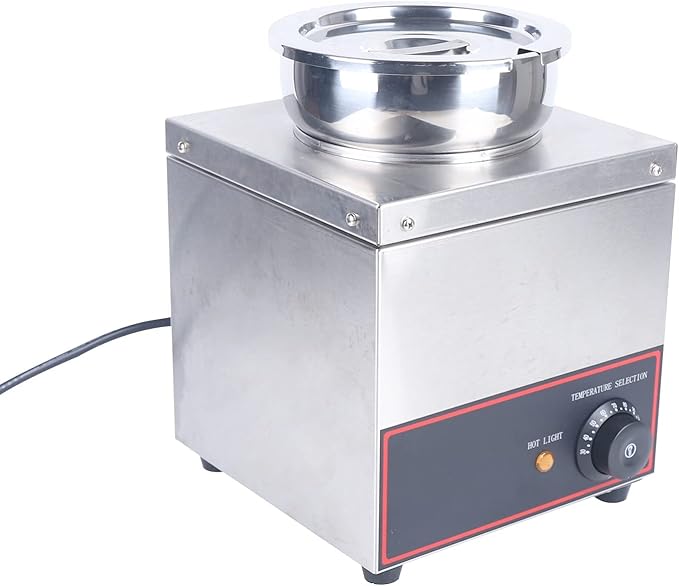 Commercial Grade Bain Marie Buffet Food Warmer 1 Round Pot Stainless Steel Food Warmer Steam Table for Catering and Restaurants 150W 110V (1 Round Pot)