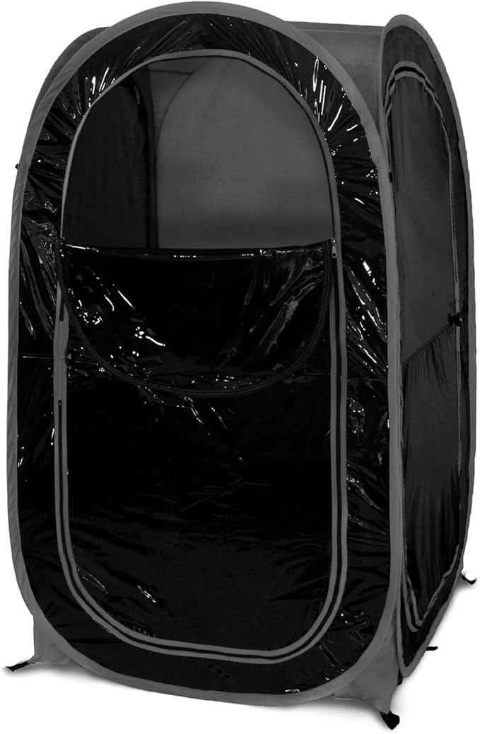 WeatherPod 1-Person Pop-Up Pod with Tinted Panels – Pop-Up Weather Pod Protection from Cold Wind and Rain with Added Privacy