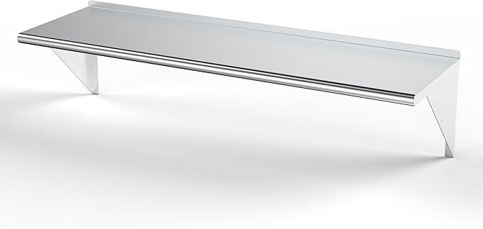 18 x 60 Heavy Duty Stainless Steel Wall Mount Shelf – NSF Certified Commercial Kitchen Storage Rack