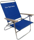 COPA Personalized Imprinted Mid Height 3 Position Beach Chair Royal Blue