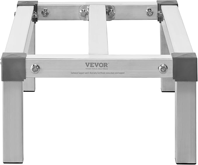 VEVOR Aluminum Dunnage Rack 24” x 14” Commercial Food Floor Rack 8” Off the Floor 1000 lbs Capacity Adjustable Aluminum Storage for Storage in Restaurants Kitchens Garages and Vehicles