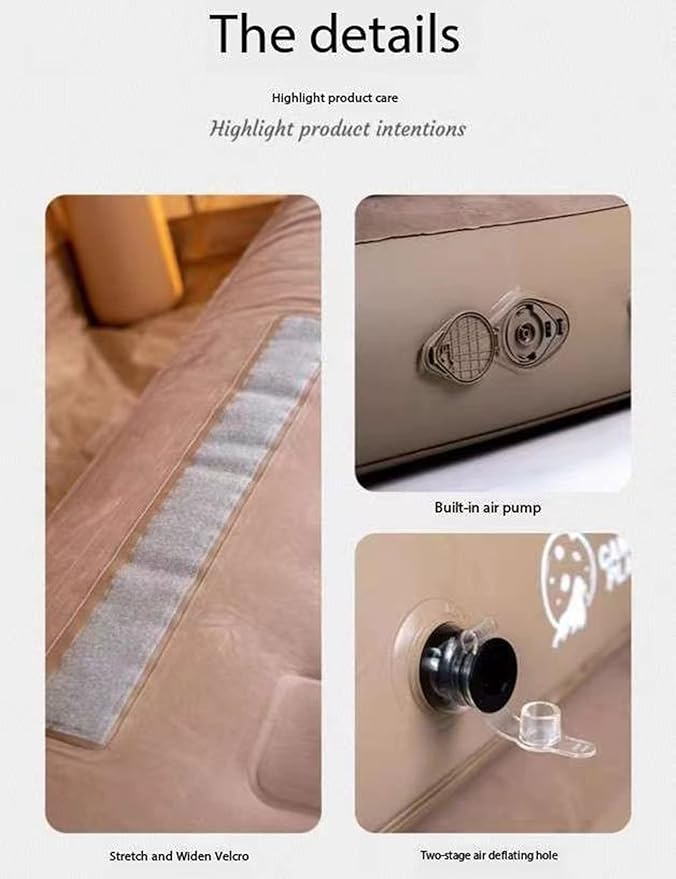 Outdoor Double Inflatable Sofa Bed Folding Back Sofa Automatic Inflatable Recliner Suitable for Camping Sofa Accessories