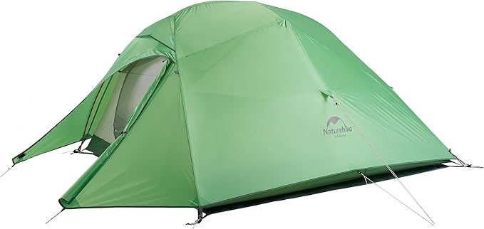 Naturehike Cloud Up 3 Person Backpacking Tent with Footprint - 3 Season Free Standing Lightweight 3 Person Camping Tent | with Footprint Free Standing Dome Camping Hiking Waterproof