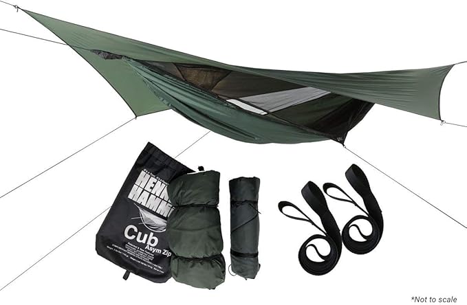 Hennessy Hammock - Cub Zip - Our Smallest Camping Hammock for Kids Hunter Green