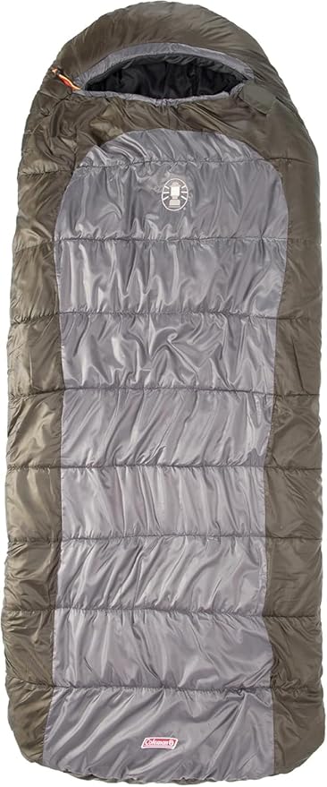 Coleman Big Basin 15°F Big &amp Tall Sleeping Bag Cold Weather Sleeping Bag with Snag-Free Zipper &amp Better Heat Retention Machine Washable