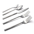 Silverware Set 20-Piece Flatware Cutlery Set Service for 4 Heavy Duty Titanium Coating Modern Design 18/0 Stainless Steel Utensils Dishwasher Safe