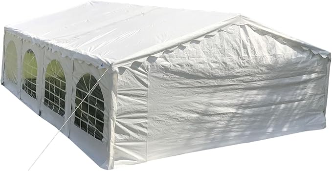 DELTA 26'x16' Budget PE Party Tent + (2) Long Bags + (1) Short BagTents for Partiescarpas para FiestasHeavy Duty Upgraded Galvanized Wedding Tent Canopy Big Tents Carport Outdoor Event