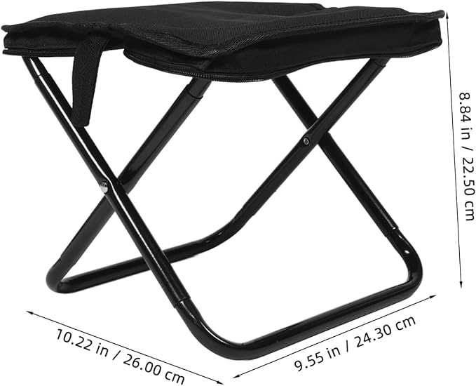 Milisten Folding Chair for Garden Multi-Purpose Oxford Camping Footstool Compact Hiking Stool