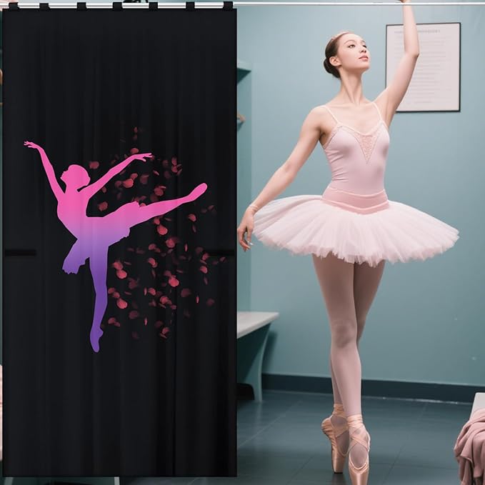 Privacy Curtain for Dance Bag 59x31.5 Inch Privacy Screen Portable Dance Changing Room Curtains for Garment Bag Dancer Accessories (Without Rack and Bag)