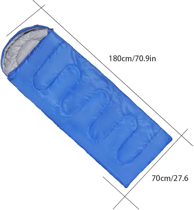 Lightweight Sleeping Bag for Adults | Cotton Envelope Design for Travel/Camping/Hiking | Portable with Storage Bag | Sturdy Dual Zipper 10℃ - 20℃ Comfort Range