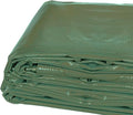 Heavy Duty Tarp 100% Waterproof 12mil Thick PVC Vinyl Tent Tarp for Camping Multi-Purpose Thick Protective Cover Weather Proof Heavy Duty UV Resistant 10 Feet x 20 Feet Green
