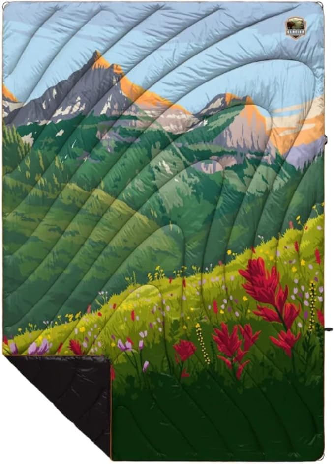 Rumpl Original Puffy National Park Blanket for Camping and Outdoors Glacier - V1