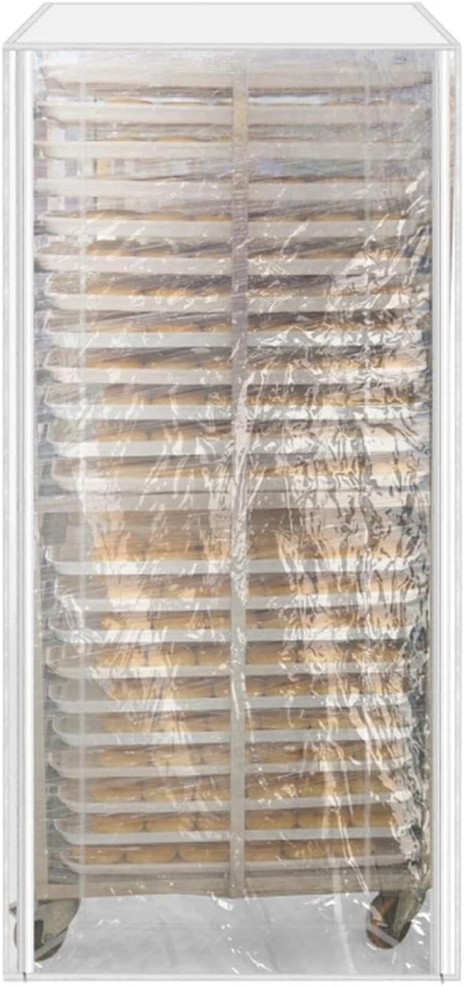 Large Size Bread Rack Cover with Zippers Clear Waterproof Dust Guard for