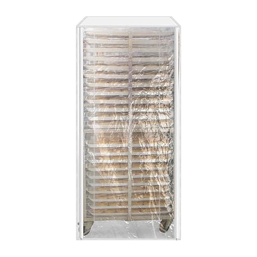 Sheet Pan Rack Cover Waterproof Dustproof Transparent with Zippers for Baking Restaurant Home Kitchen (71x58.5x155cm / 28x23x61in)