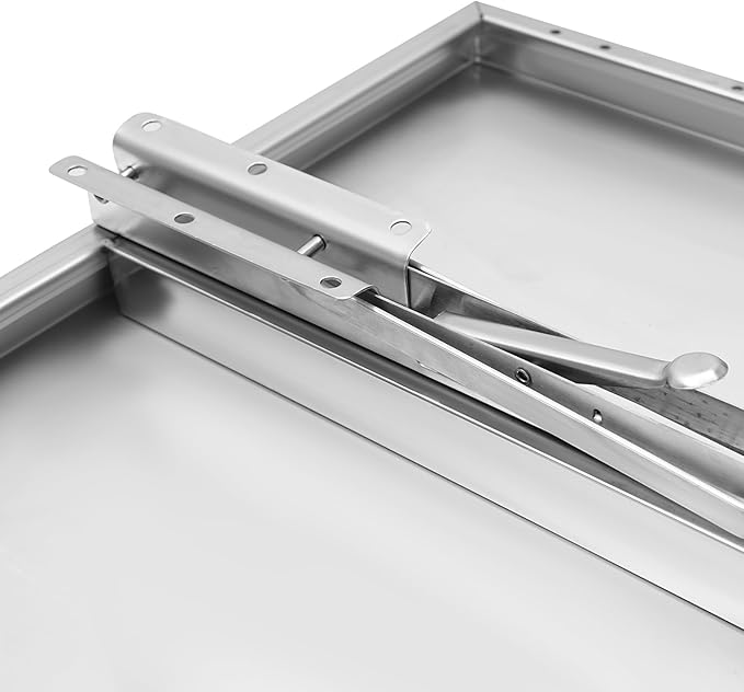 48 L x 12 W Folding Concession Shelf Wall Mount Folding Shelf Stainless Steel Folding Concession Shelf Drop Down Serving Window Concession Food Serving Shelf for Food Truck Food Trailer