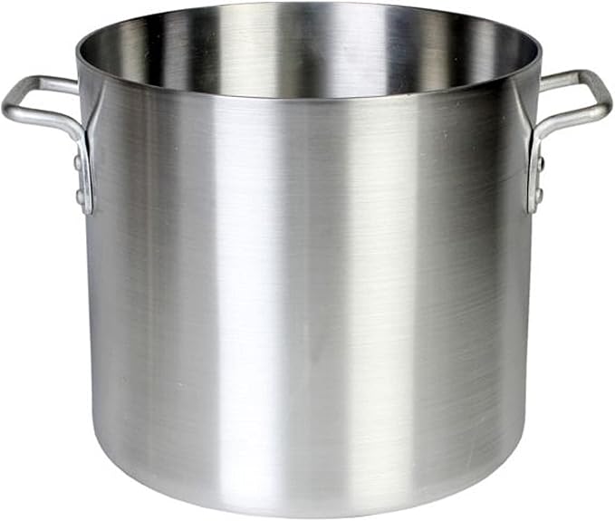TrueCraftware- 20 qt. Aluminum Stock Pot with Riveted Handles 4mm Thickness- Multipurpose Pot Cookware Large Stockpot Stew For Cooking Simmering Soup Seafood Stock Home Kitchen Restaurant