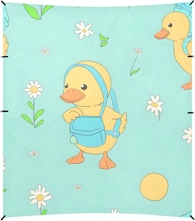 Simple Little Yellow Duck Camping Sun Shelter Beach Tent Portable Beach Sun Shade Outdoor Canopy for Camping Trips Fishing Picnic