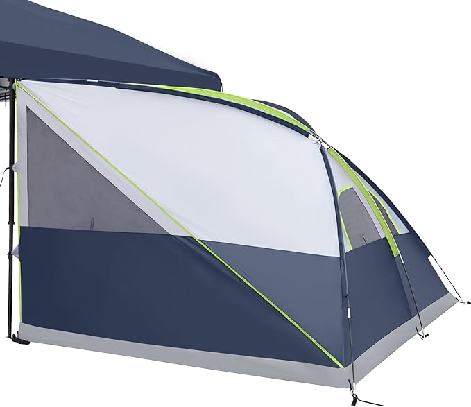 UNP Camping Canopy - Inner Tent - Side Tents - SUV Camping Cube for 10' x 10' Pop Up Canopies (Canopy Pole/Shelter NOT Included) (Dark Blue-Side Tent)