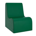 Children's Factory Contour Chair Mix-and-Match Classroom Seating Foam-Filled and Water-Resistant Flexible Seating for Classroom Elementary Size Medium Green