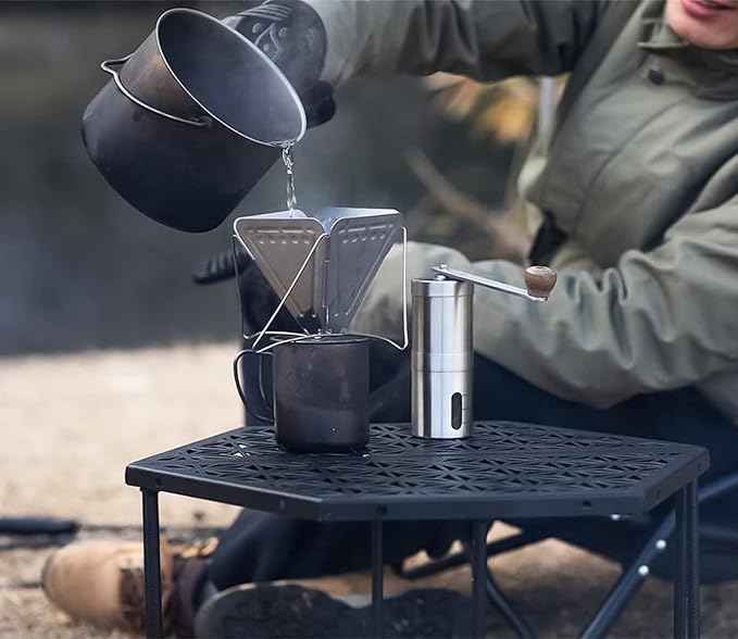 S'more Iron Outdoor Camping Table Combination Picnic Table with Carry Bag Portable Splicing Beach Table for Camping Picnic Travel RV BBQ Hiking Beach 2-Pack