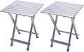 SUNNYFEEL Folding Camping Table - Lightweight Aluminum Portable Picnic Table 18.5x18.5x24.5 Inch for Cooking Beach Hiking Travel Fishing BBQ Indoor Outdoor Small Foldable Camp Tables
