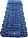 Focket Lightweight Camping Sleeping Pad Soft Inflatable Mattress with Built in Foot Pump for Backpacking Hiking Tent Travel