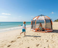 Beach Pop Up Tent &amp Sun Shelter - 5 Sec Setup | Adjustable Sunshade Nano Water/Mosquito Proof UPF 50+ | for Camping Picnic Sports Concert Set w/Storage