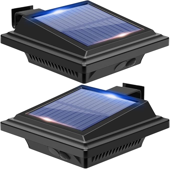 Solar Path Lights 40 LED Deck Fence Decor - Outdoor Waterproof for Wall Porch Yard Pool Steps Garden Path (2PackWhite Light)