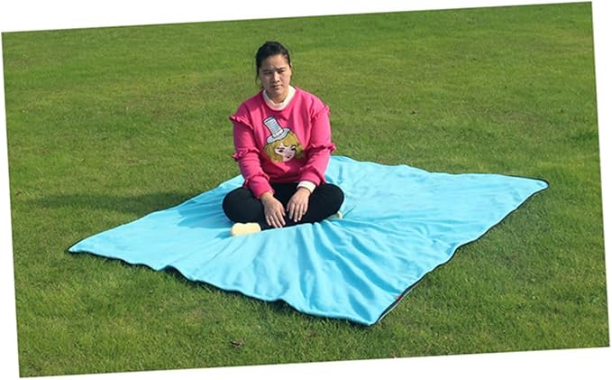 BESTonZON Fleece for Camping Hiking Lightweight Includes Storage Bag for Cool Weather Outdoor Activities Multi Use as Blanket Cushion