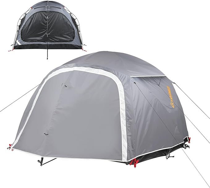 EchoSmile Tents for Camping Waterproof Windproof Tent with Multi-Pole 3-5 Person Spacious Dome Tent with Expandable Space for Shoes Packs &amp Wet Items Easy Setup Tent for Camping &amp Hiking