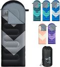 Sleeping Bag for Adults Girls Boys - 3 Season Warm &amp Cool Weather Lightweight Waterproof Camping Bag for Hiking Outdoor Travel