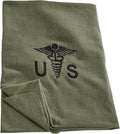 U.S. Military Medical Wool Blanket 64 x 90 Army Replica Emergency Blanket - Wool Blend Olive Drab