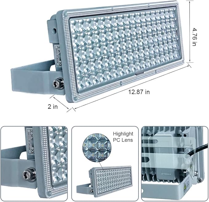 Kekeou GDIDEA 100W LED Flood Lights Outdoor Stadium Lights 100 Watt Outside Flood Light 11000LM 6500K Exterior Flood Lights IP67 Waterproof LED Outdoor Lights for Yard