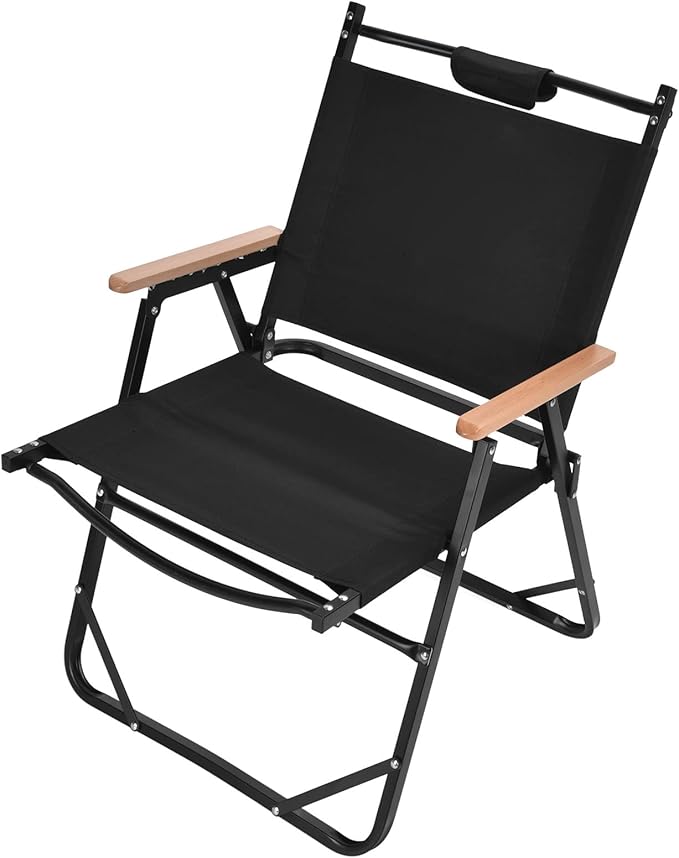 Portable Folding ChairBeach Chair Excellent Load Capacity Ergonomic Comfortable Camping Chair for Sports Garden Beach Fishing