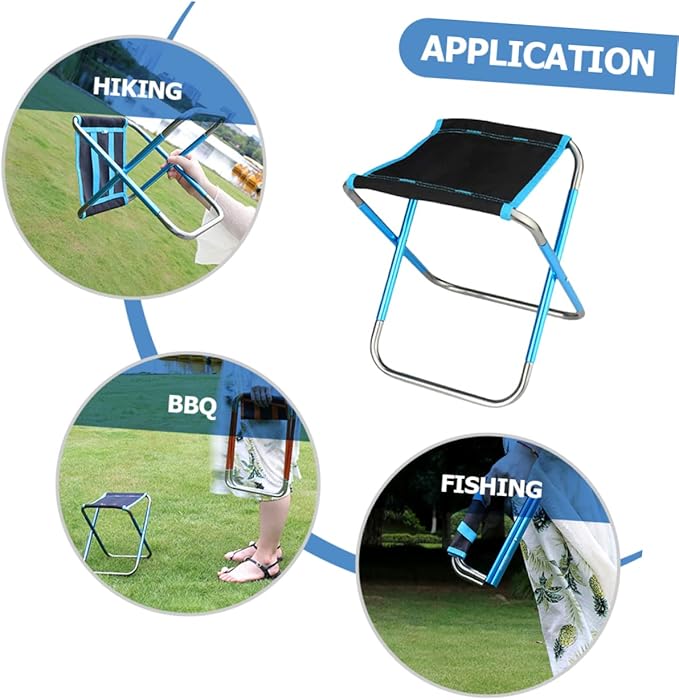 Compact Folding Stool Versatile Mini Camping Chair for Fishing Beach Outdoor Use Lightweight Space-Saving Design Easy to Carry and up