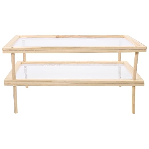 Double-Layer Spaghetti Rack Pasta Drying Stand Household Vegetable and Fruit Drying Rack Kitchen Storage Organizer for Homemade Noodle Preparation