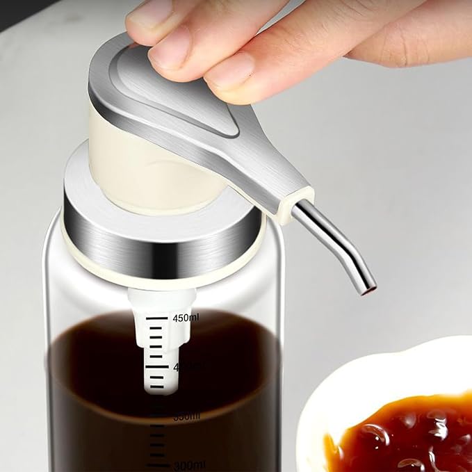 Syrup Dispenser 2 Pieces Waterproof Container 450ml Pump for Storage Kitchen Home Restaurant Dining Catering Daily Coffee Shop