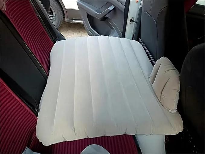 Inflatable Mattress Car Back Seat Air Cushion Camping Inflatable Cushion Flocking Wear-Resistant Material 85x45 Cm Portable Size