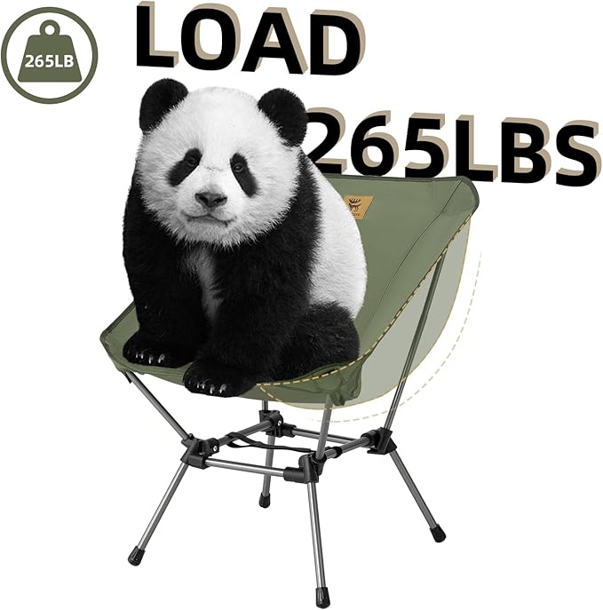 Backpacking Chair Portable Folding Camp Chair Compact Foldable Chairs Ultra Lightweight Outdoor Balcony/Garden/Travel/Party/Fishing Chair with Storage Bag