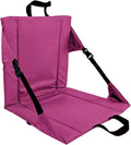 Portable Camping Chair Foldable Outdoor Seat with Backrest Turquoise and Purple Water-Resistant Lightweight Design for Hiking Backpacking Beach (Rose Pink)