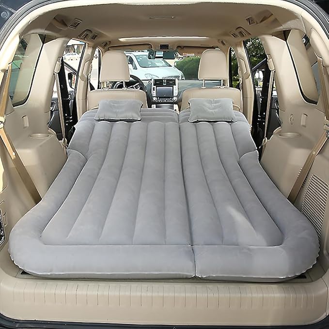 Car Inflatable Mattress for Volvo XC40 2018-2020 2021 2022 2023 2024 2025 2026 Portable Car Air Bed Rear Trunk Camping Bed Back Seat Air Mattress Folding Air Bed CushionGrey