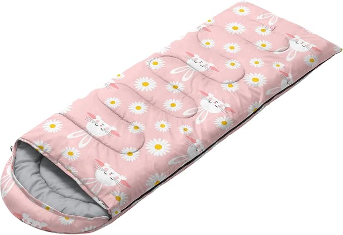 AILONEN Cute Frog Green Camping Sleeping BagLightweight &amp Waterproof3 Season Warm &amp Cool WeatherTravel Portable Compression with Compact Carrying Bag for Kids Girls Adults