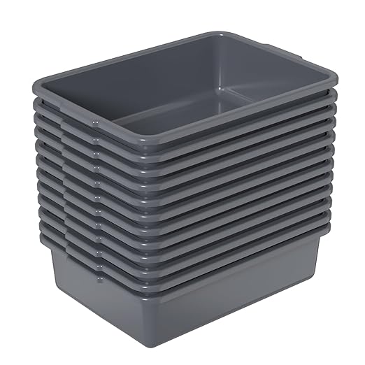 13 L Plastic Commercial Bus Tubs Plastic Commercial Wash Basins 12 Packs