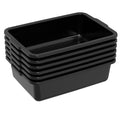 6 Packs 24 L Plastic Commercial Bus Tub Food Service Bus Tub Black