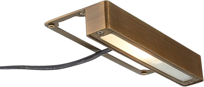 VOLT Cast Brass 12V Undercover Hardscape Light (Bronze) with 3W 2700K Warm White G4 LED Bulb for Low Voltage Outdoor Step Deck Masonry &amp Wall Lighting