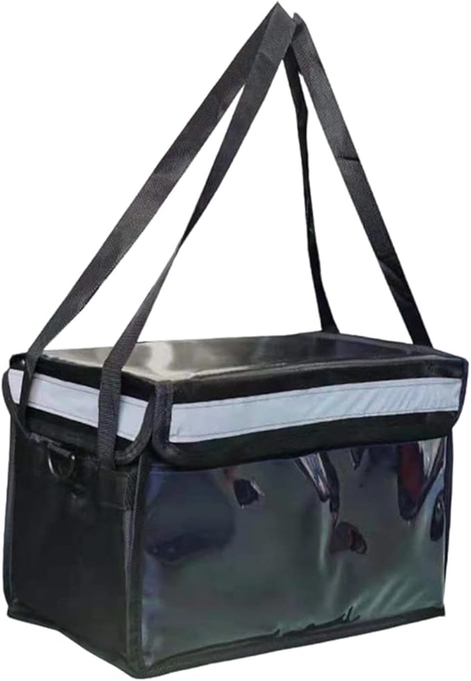 Insulated Food Delivery Bag Catering Bag Portable with Bottom Plate Food Carrier for Catering Grocery Shopping