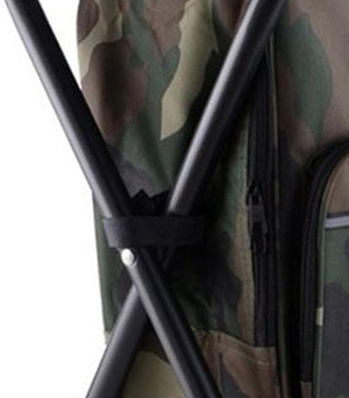 Folding Camping Chair Stool Backpack with Cooler Insulated Picnic Bag Backpack Cooler Chair Foldable Camping Fishing Stool for Travel Beach Hiking Picnic ﻿ (Camouflage)