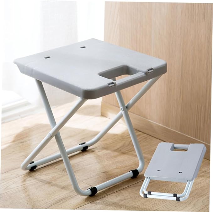 HANABASS Foldable Stool Collapsible Chair Pp Iron Frame for Small Spaces Train Hiking