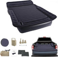 Camping Pickup Truck Bed Air Mattress 5.5-6.5FT Full Size Thickened Self Inflating Outdoor Truck Bed Mattress with Built-in USB Rechargeable Pump and 2 Pillows (84x57x10)